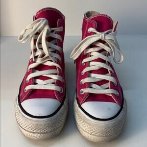 Chuck Taylor Converse All Star Fuchsia High-Tops with White Accents Size 6